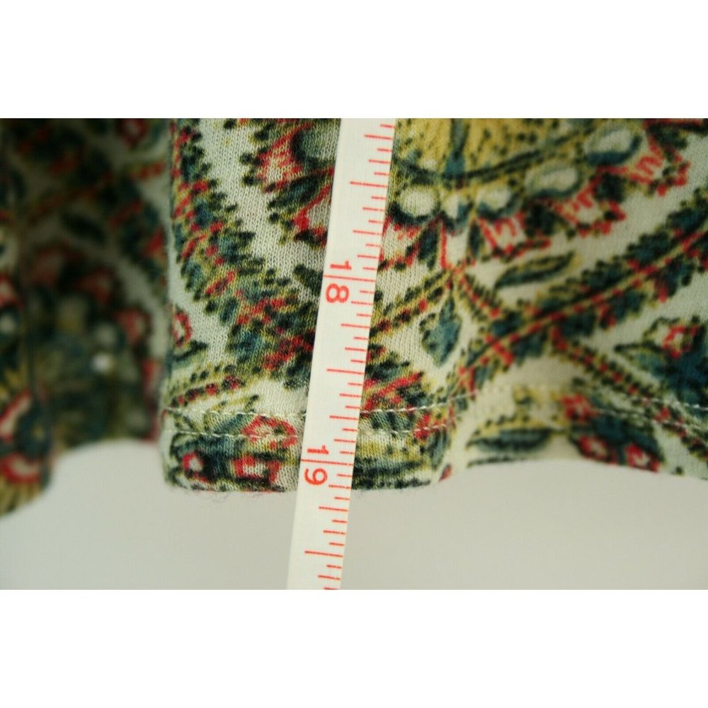 Tiny Anthropologie Womens Sz S Floral Knit Tank w/Silk Cape Sleeve Shirt blouse - Picture 8 of 8